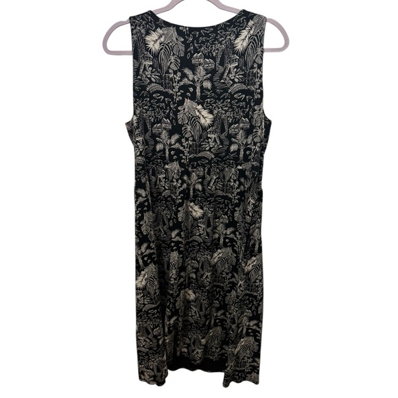 J. Jill Wearever Collection Tiki Tropical Sleeveless Dress Size Medium - Picture 3 of 6